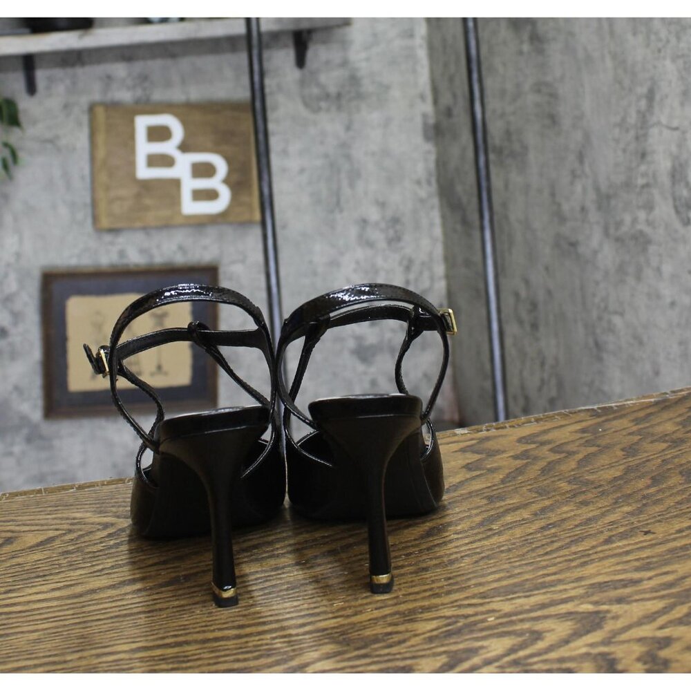 Kenneth Cole New York Womens ROMI Sling Pump Stiletto Heel KL22ROA01 Black 10M - Picture 4 of 12